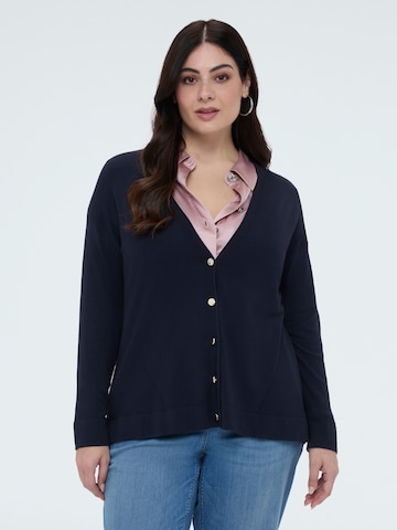 Cardigan Fiorella Rubino en bleu : devant