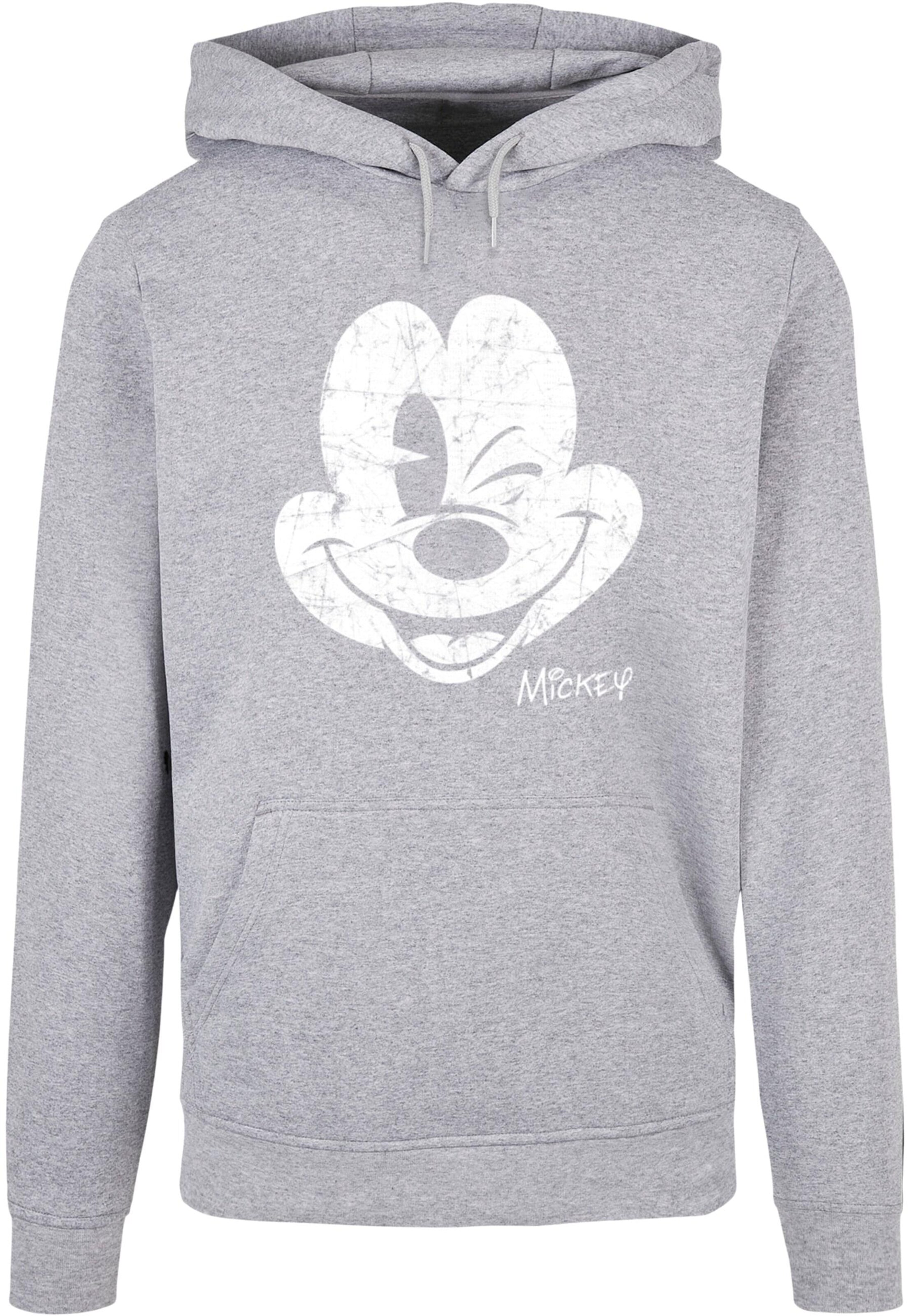 Sweat-shirt 'Mickey Mouse - Distressed' ABSOLUTE CULT en gris : devant