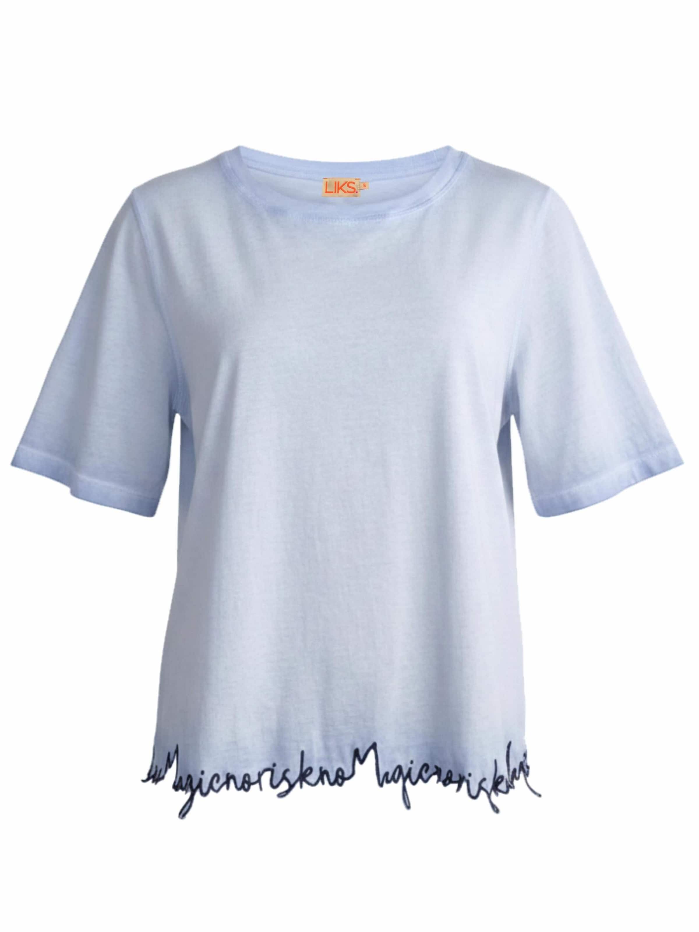 LIKS. Munich Shirt 'No Risk no Magic'‌‌‌‌‌‌‌‌ in Blau: Vorderseite