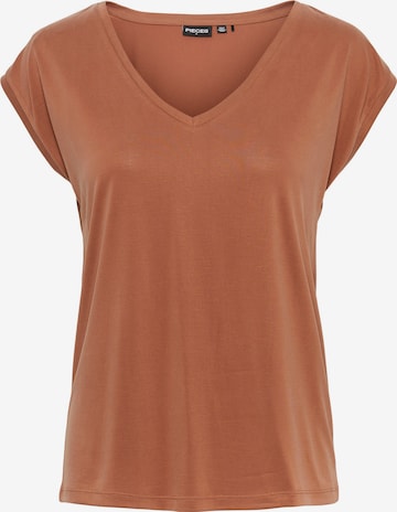 T-shirt 'Kamala' PIECES en marron : devant