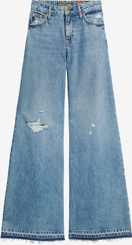 Superdry Wide leg Jeans in Blauw: voorkant