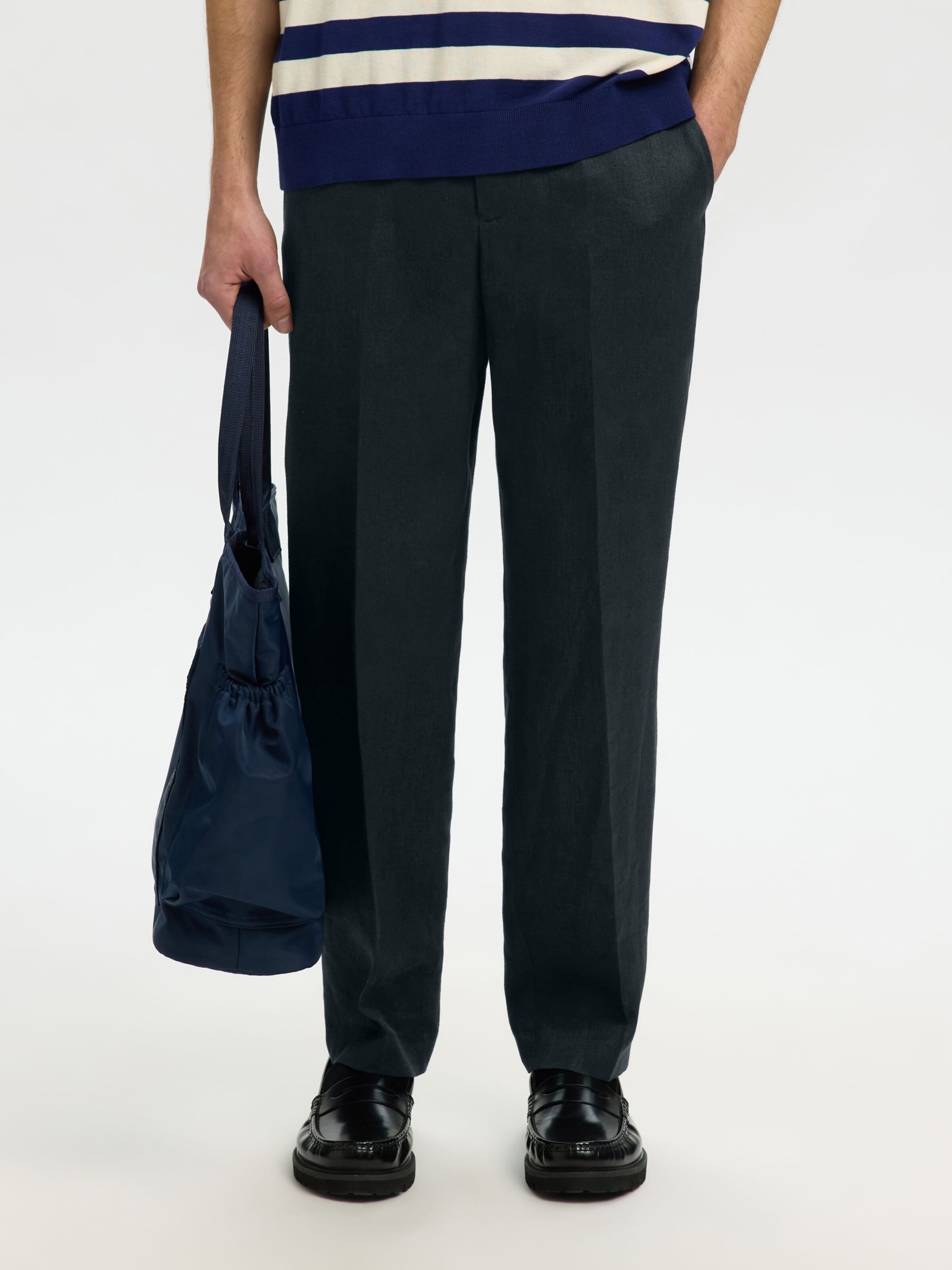 SELECTED Regular Broek in Zwart