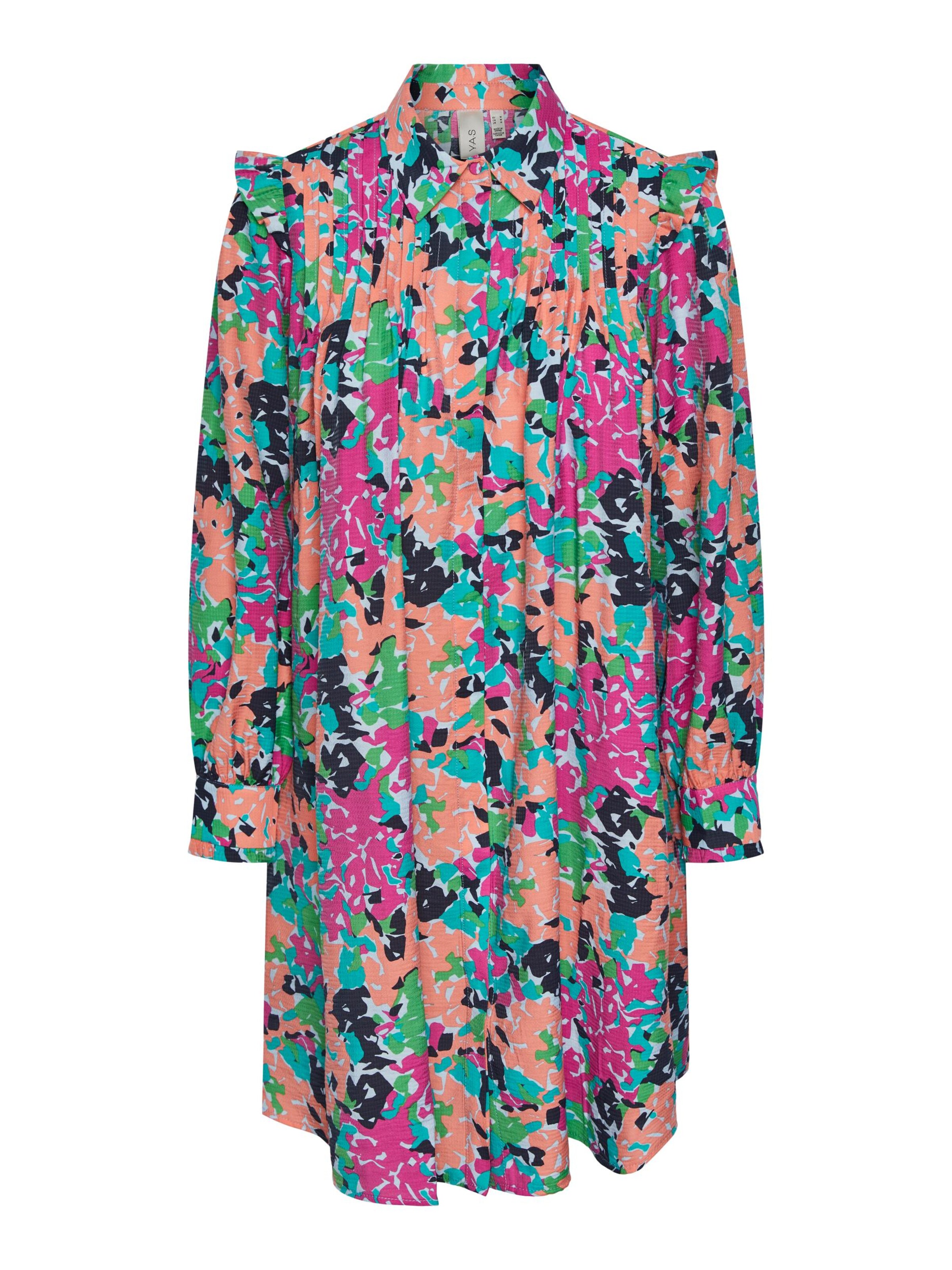 YAS - Vestidos camiseiros 'USUMA' em verde: frente