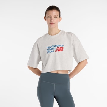 new balance Shirt 'Athletics Premium' in Grijs: voorkant