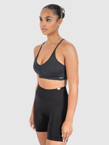 Bustier Soutien-gorge de sport 'Scrunch' Smilodox en noir