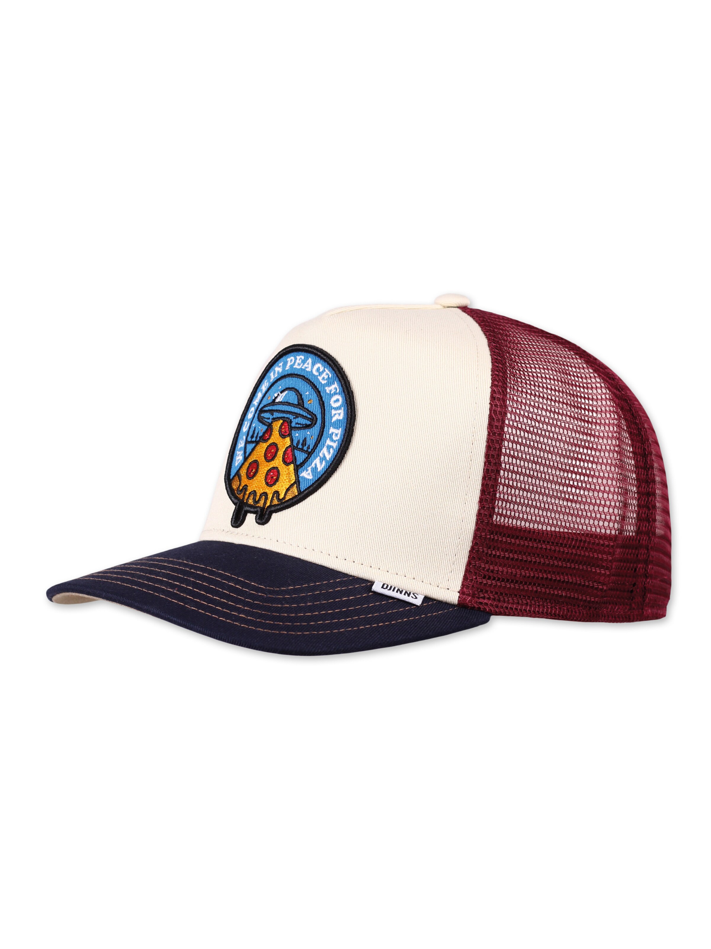 Cappello da baseball di DJINNS in beige: frontale