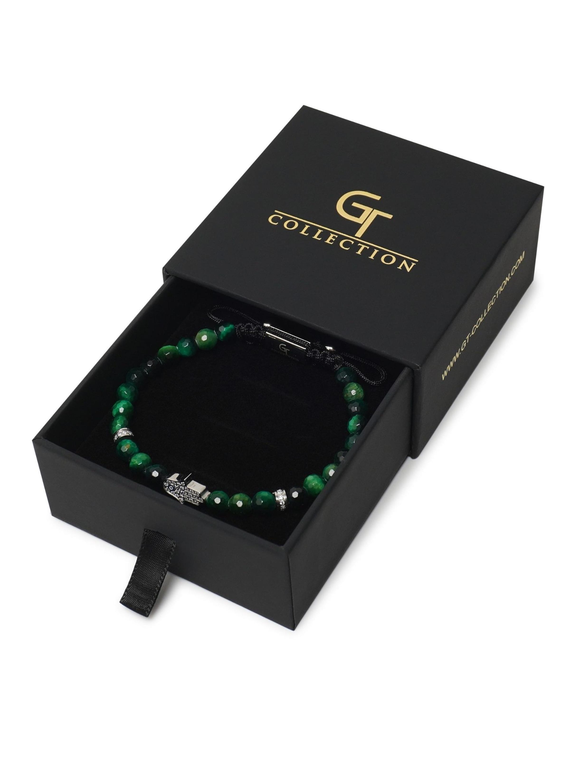 GT Collection - Pulsera 'Hamsa Hand' en verde