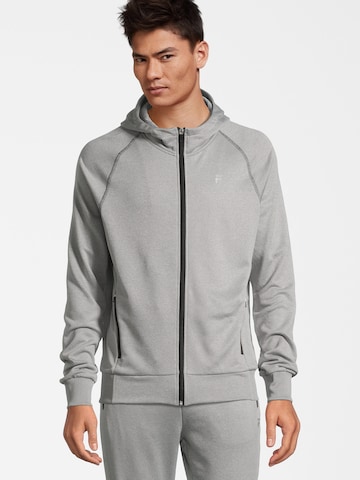 FILA Sports sweat jacket 'LAGE' in Grey: front