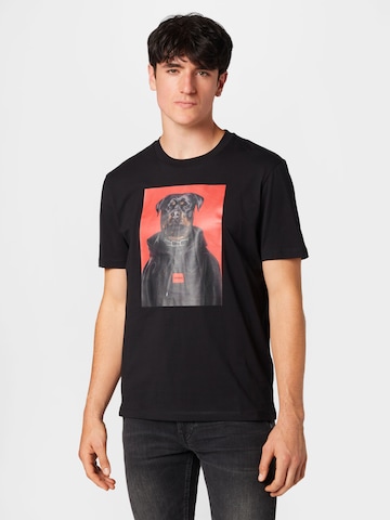 HUGO - Camiseta 'Dound' en negro: frente