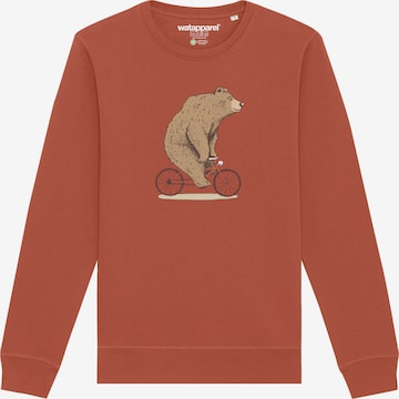 Watapparel Sweatshirt 'Fahrradbär' in Braun: Vorderseite