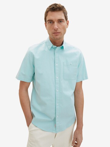 TOM TAILOR Regular fit Button Up Shirt in Blue