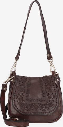 Sac bandoulière Campomaggi en marron : devant