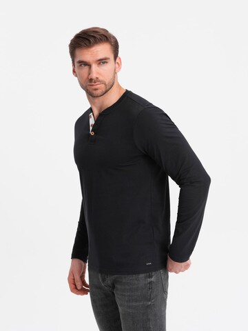Ombre Shirt in Schwarz