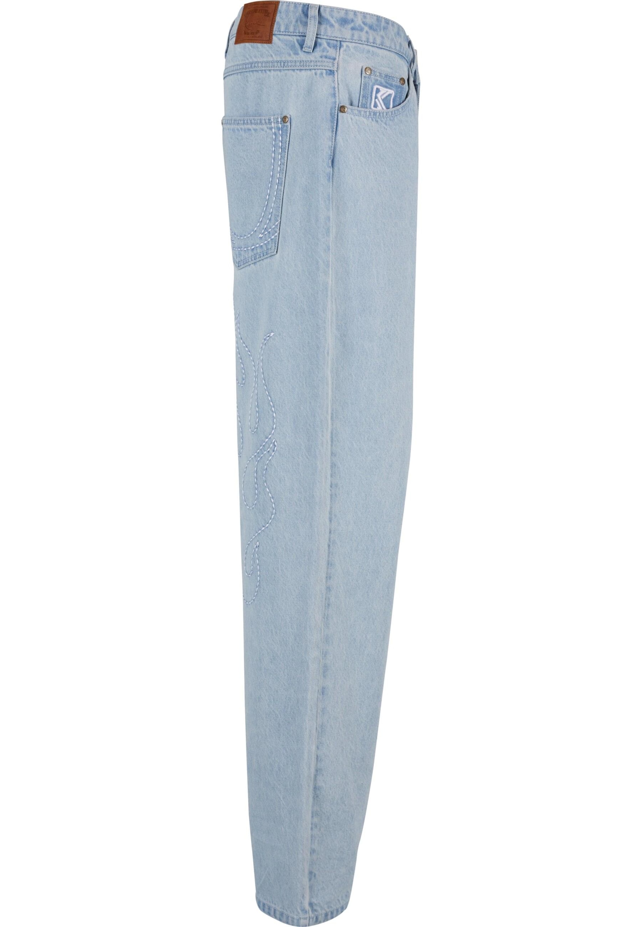 Karl Kani Свободный крой Джинсы 'Flames' в Синий