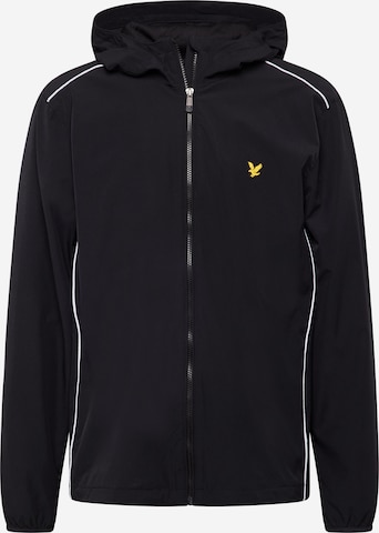 Lyle & Scott Ζακέτα φούτερ σε μαύρο: μπροστά