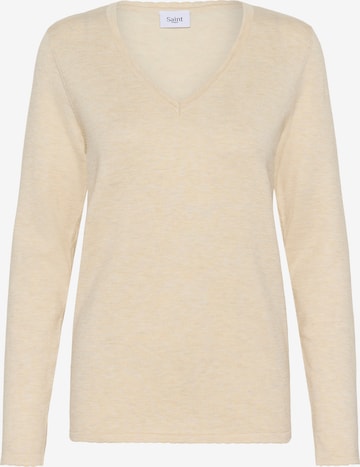 SAINT TROPEZ Pullover in Beige: Vorderseite