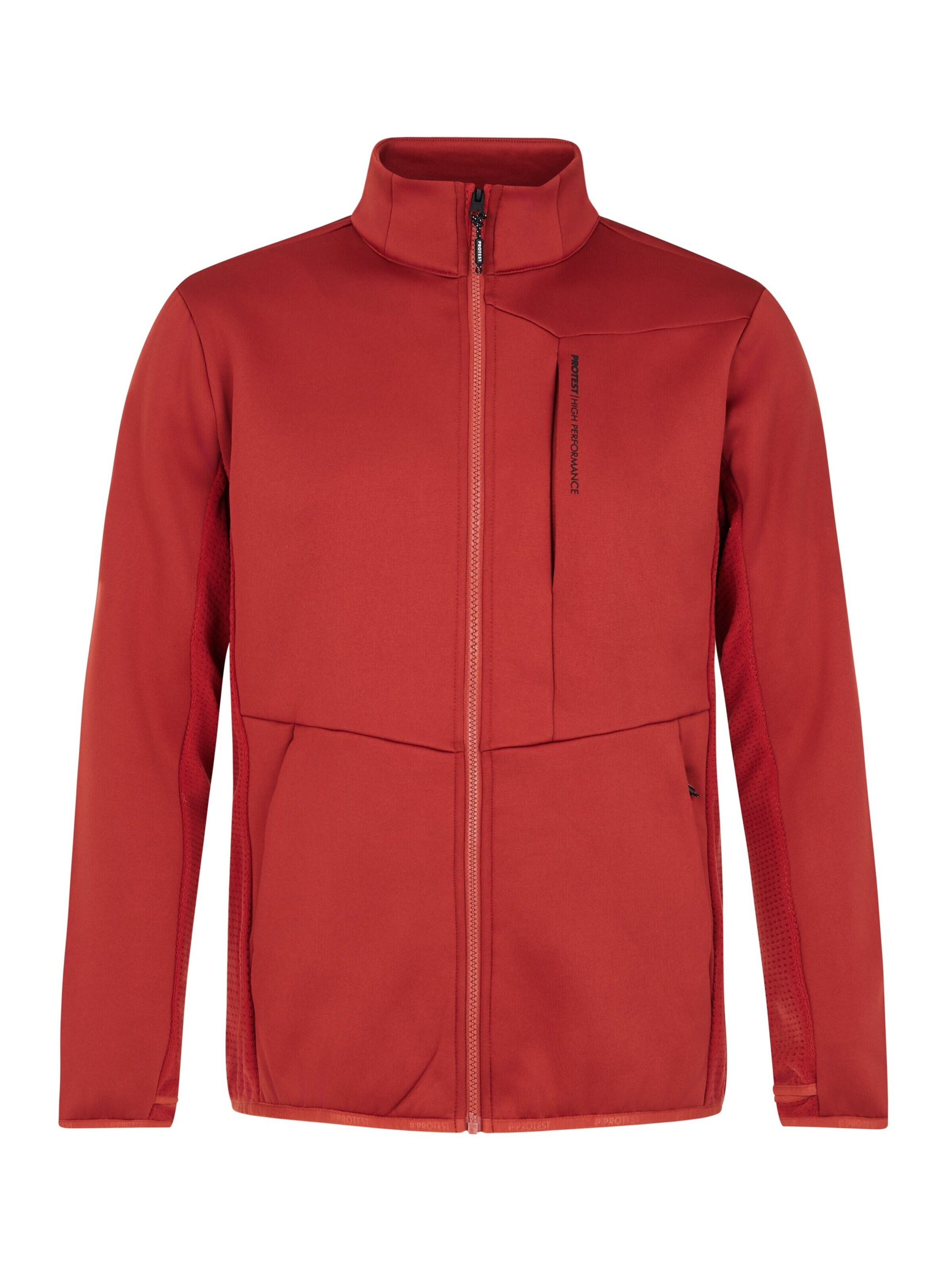 PROTEST Fleece jacket 'PRTFRAPTON' in Red: front