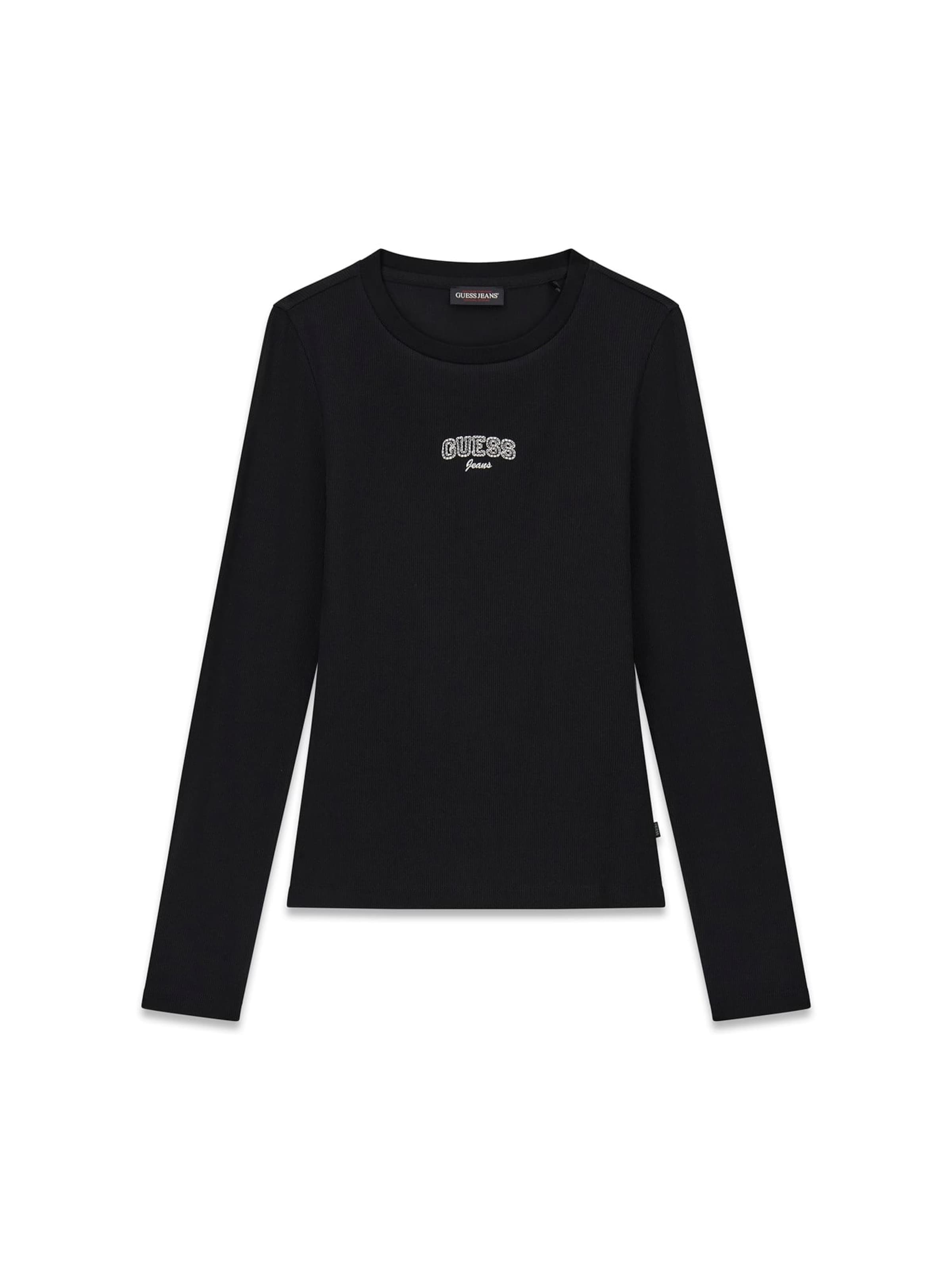 GUESS JEANS T-shirt i svart: framsida