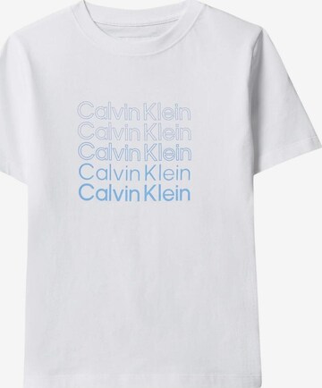 T-Shirt Calvin Klein Kids en blanc : devant