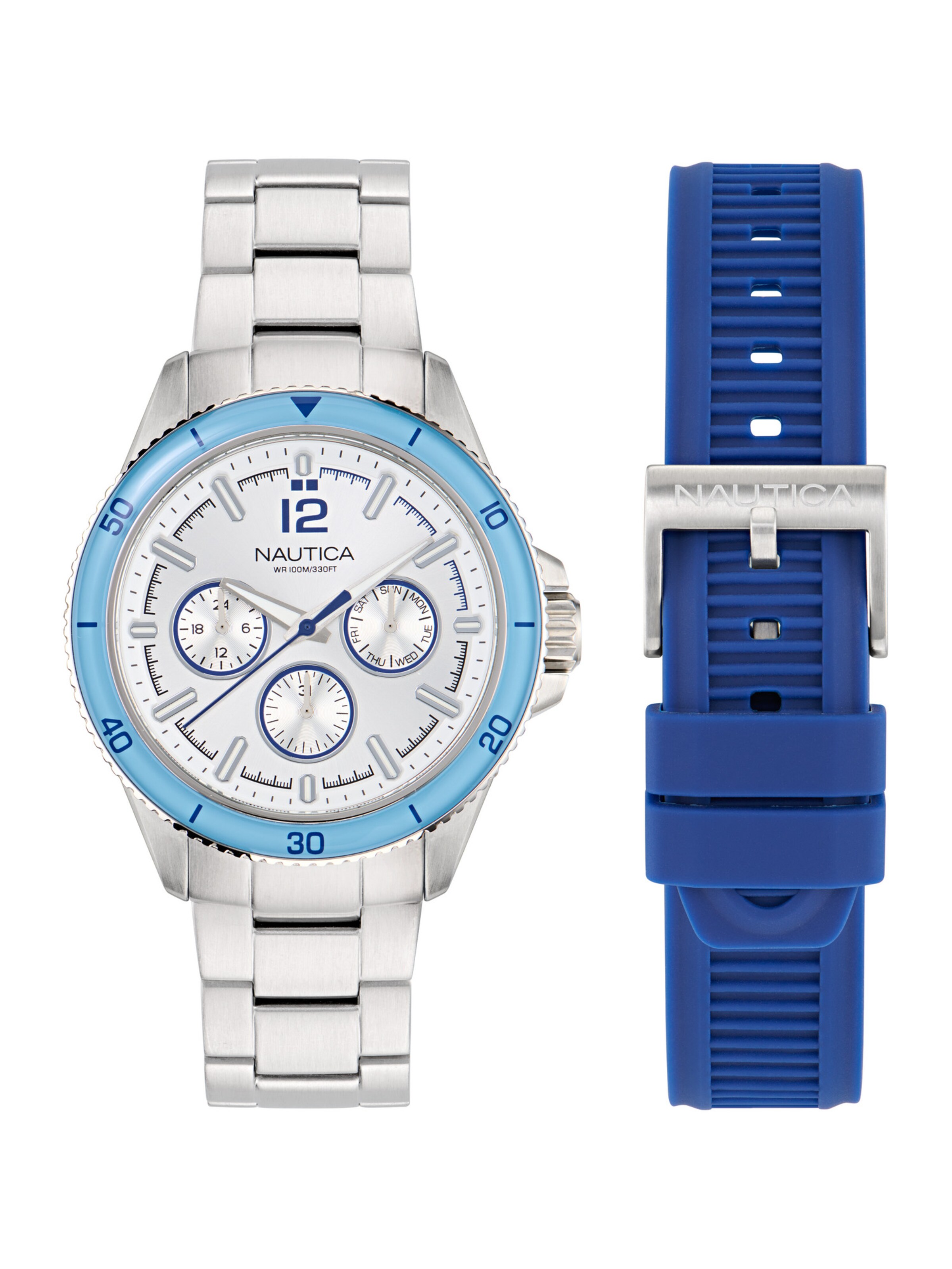 NAUTICA Analoog horloge 'WINDROSE ' in Zilver
