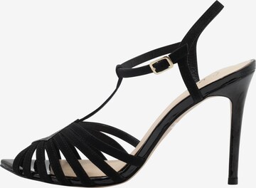 faina Strap Sandals in Black: front