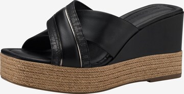 TAMARIS Mules in Black: front