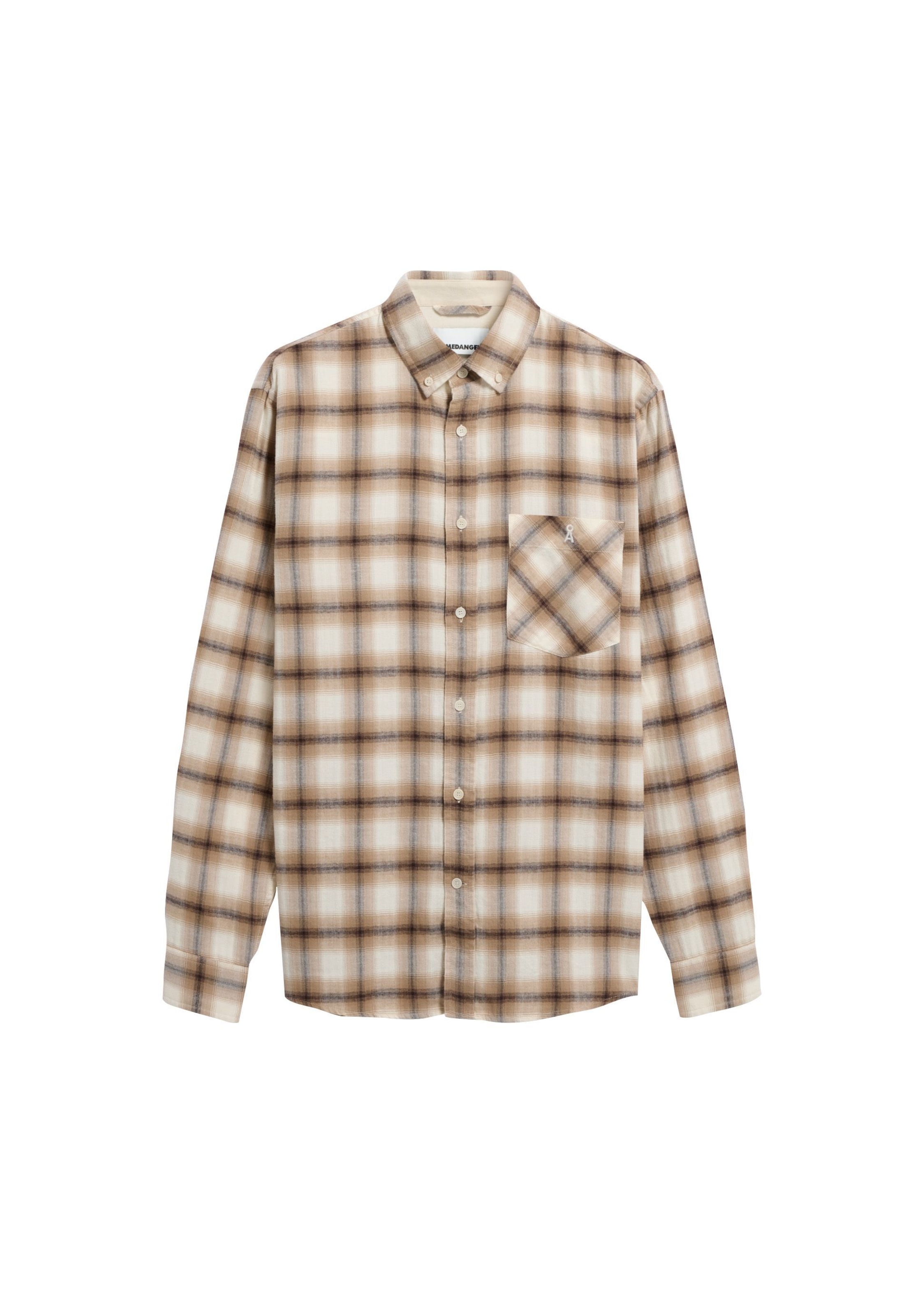 ARMEDANGELS Comfort Fit Hemd CHECK in Beige: Vorderseite