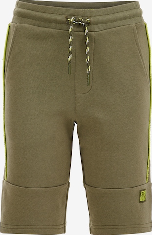 Coupe slim Pantalon WE Fashion en vert : devant