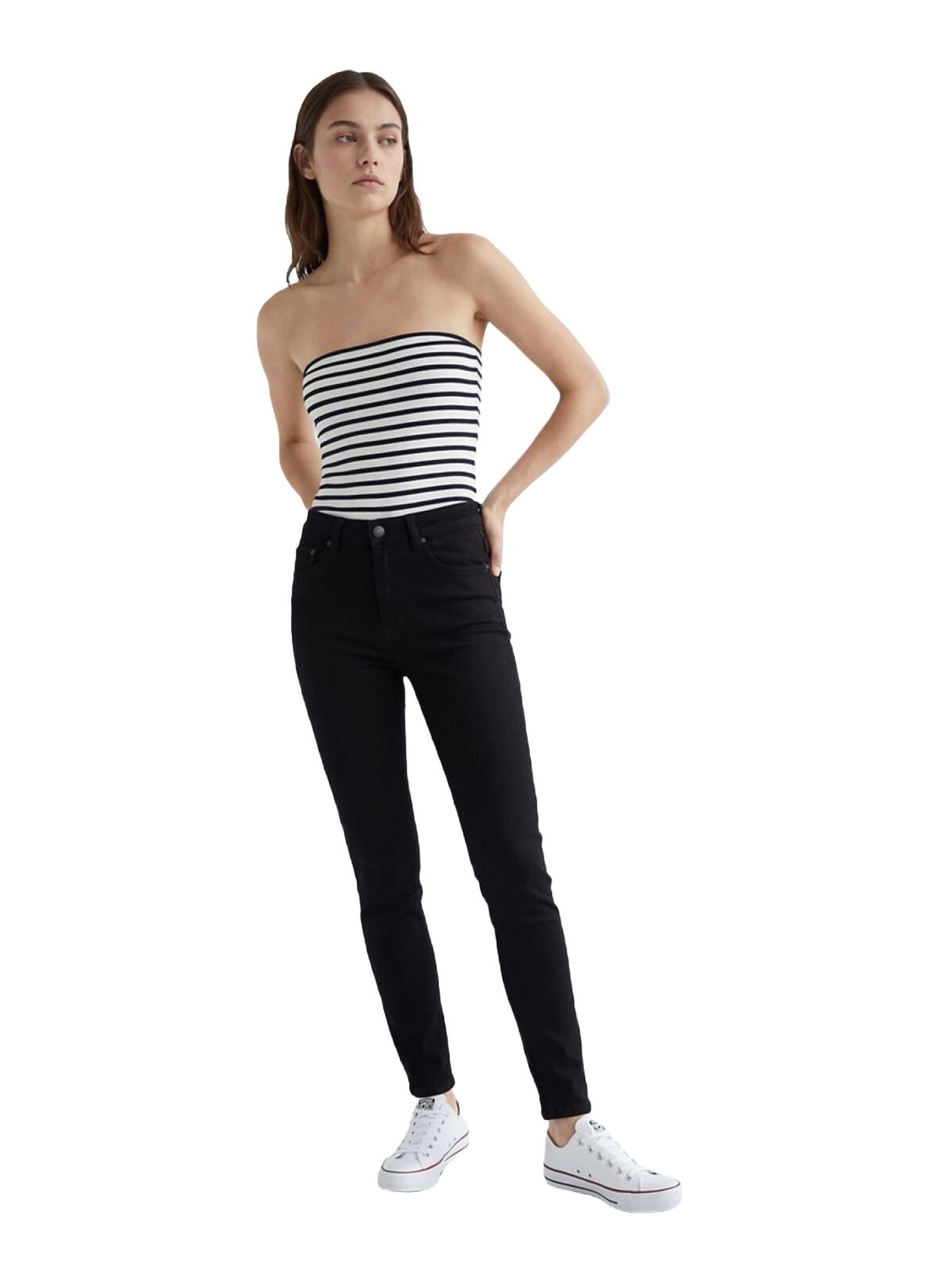 LTB Jeans Skinny Jeans 'LTB Jeans Damen Tanya X Skinny Leg Mid Waist Jeanshose' in Black: front
