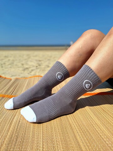 Wave Hawaii Socks ' Cotton Crew ' in Grey