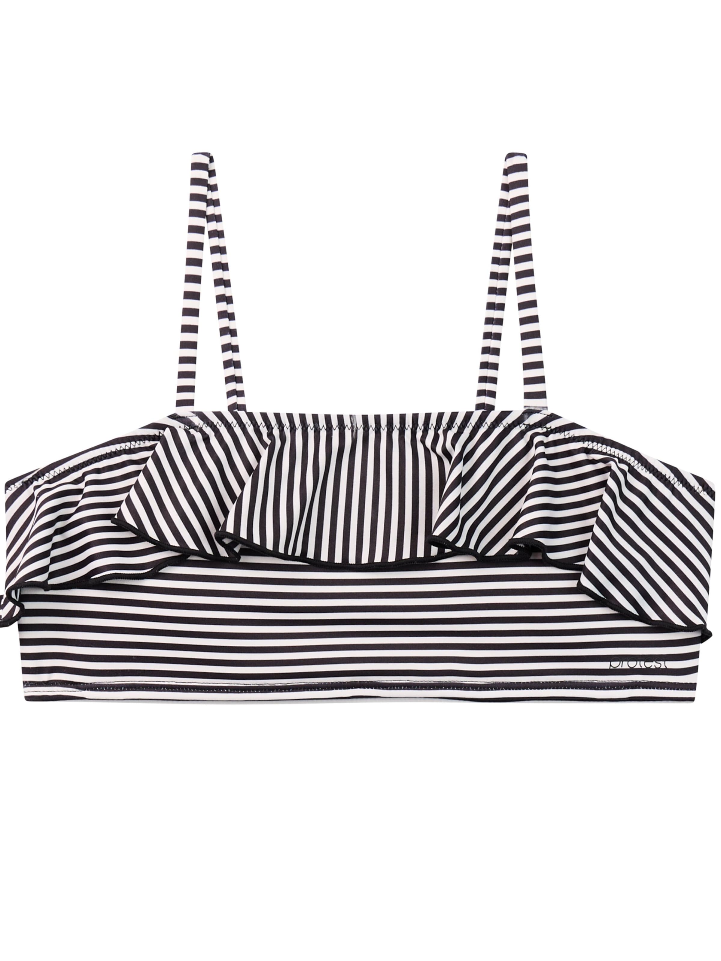PROTEST Bustier Bikini 'PRTStripes JR' in Zwart