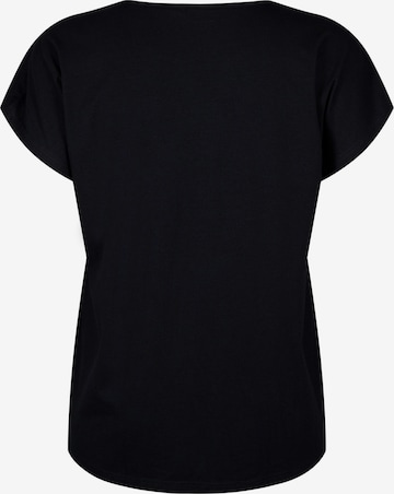 Zizzi T-shirt 'RILEY' i svart