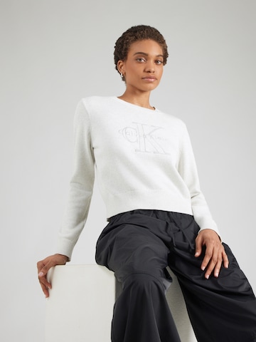 Regular Pulover de la Calvin Klein Jeans pe gri: față