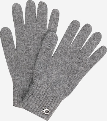Calvin Klein - Guantes con dedos en gris: frente