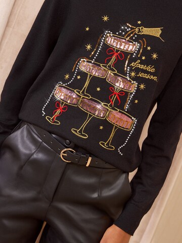 Friends Like These Pullover 'Christmas' in Schwarz