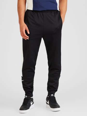 Nike SportswearTapered Hlače 'AIR' - crna boja: prednji dio