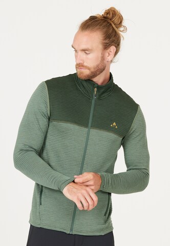 Whistler Athletic Zip-Up Hoodie 'Nevados' in Green: front