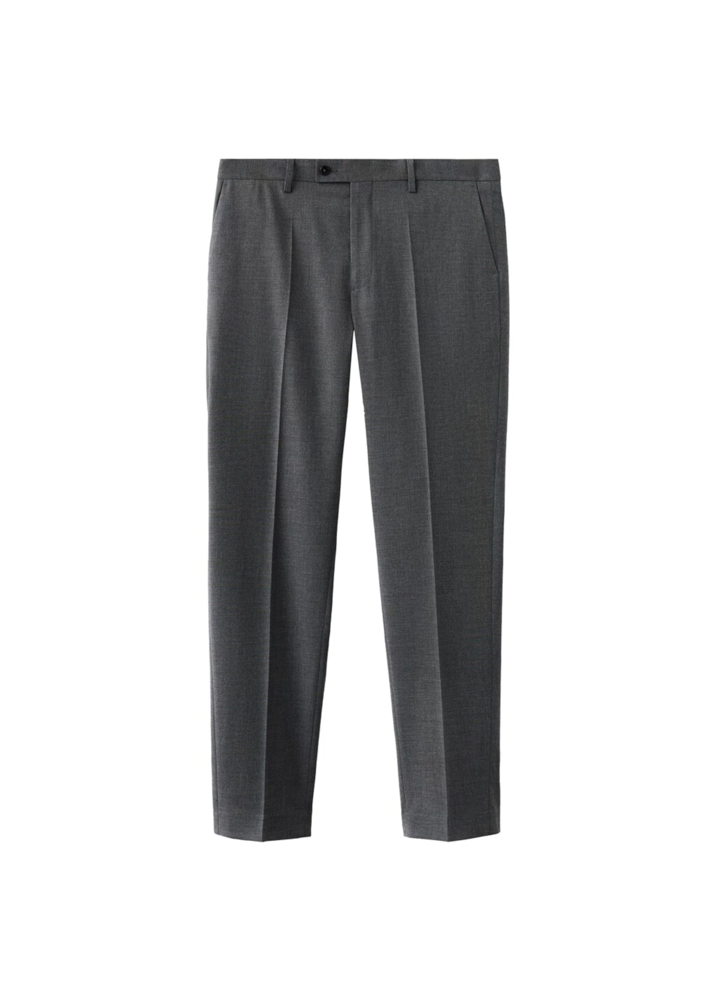 MANGO MAN Slim fit Pants 'Milan' in Grey: front