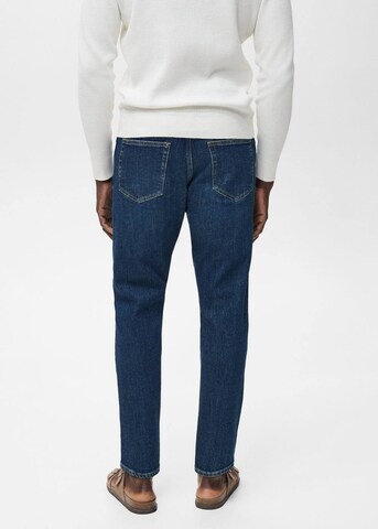MANGO MAN Tapered Jeans 'Ben' in Blau