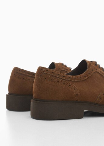 MANGO MAN Lace-Up Shoes 'Light' in Brown