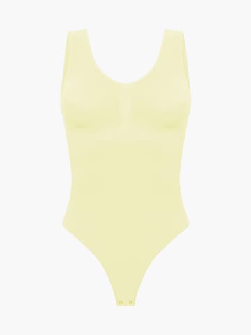 Body modelant 'Tank Bodysuit Sculpting Shapewear mit String' cfab (formerly creamy fabrics) en jaune : devant