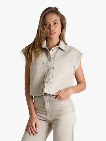 ViCOLO Bodywarmer 'Tecla' in Beige: voorkant