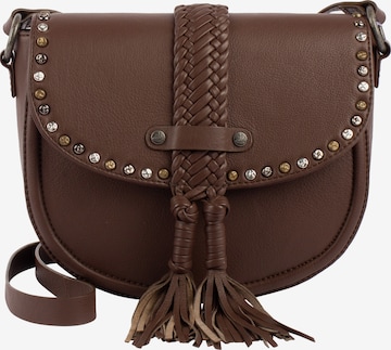 DreiMaster Vintage Crossbody Bag in Brown: front