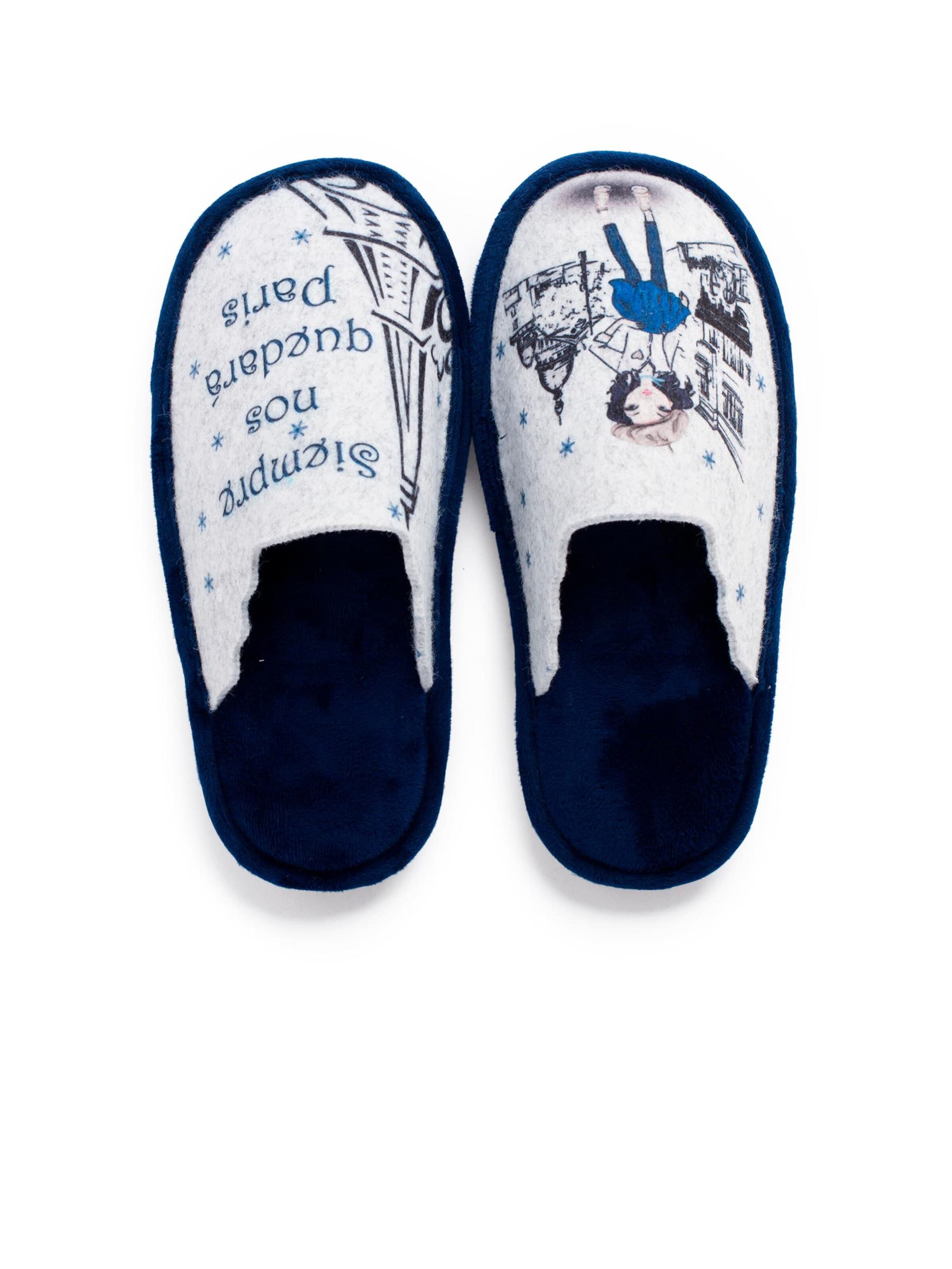 Pisamonas - Pantufa em azul