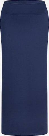 Leela COTTON Skirt 'Damen Bio-Baumwoll-Maxirock mit Schlitzen' in Blue: front