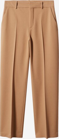 MANGO Spodnie w kant 'Greta' w kolorze brązowy: przód
