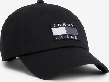 Tommy Jeans Cap in Black: front