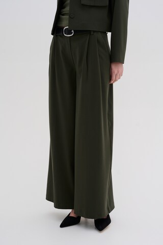 My Essential Wardrobe Wide Leg Hose  'Hace' in Grün: Vorderseite