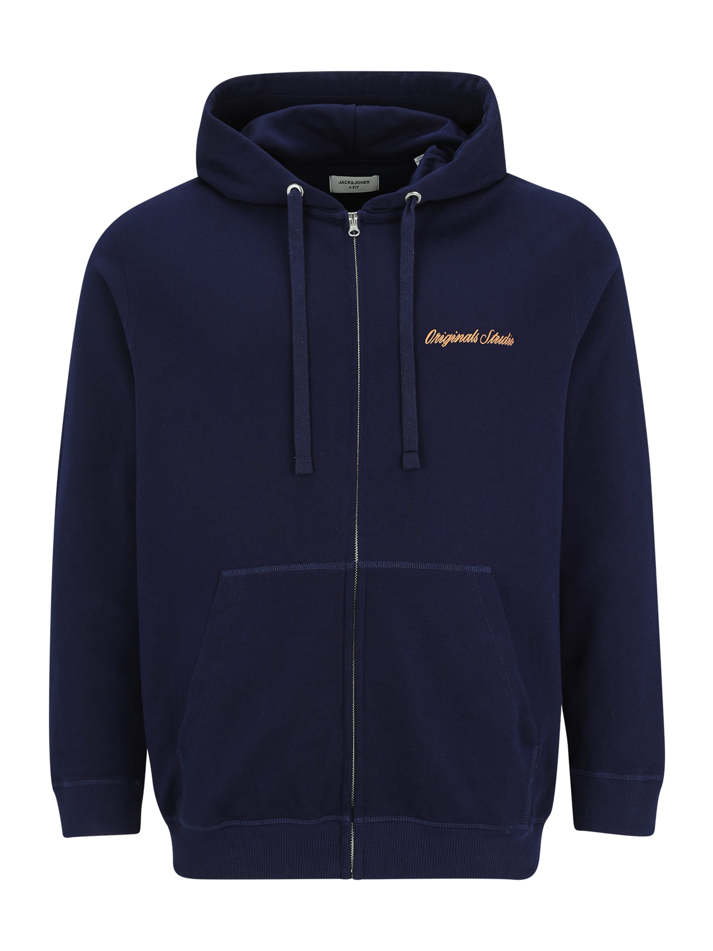 Jack & Jones Plus - Sudadera con cremallera 'JORNORREBRO' en azul: frente