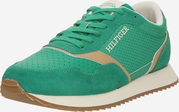 TOMMY HILFIGER - Sapatilhas baixas 'RUNNER EVO' em verde: frente